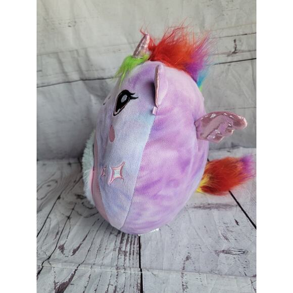 Huggy Squeeze Limited Edition Plush 9in Stuffed Unicorn with Rainbow Mane & Tail - Picture 8 of 9